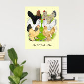 D'Uccles 6 Hens Poster (Heimbüro)