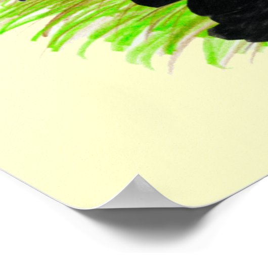 D'Uccles Four Roosters Poster (Ecke)