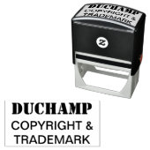 Duchamp, Copyright & Trademark Rubber Briefmarke Permastempel (Beispiel)