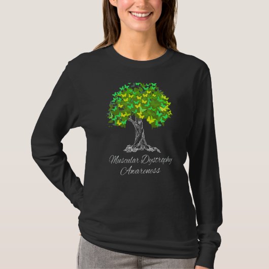 Duchenne Muskel Dystrophy Awareness Warrior Tree T-Shirt (Vorderseite)