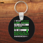 Duchenne Muskeldystrophie Bewusstsein Schlüsselanhänger (Rückseite)