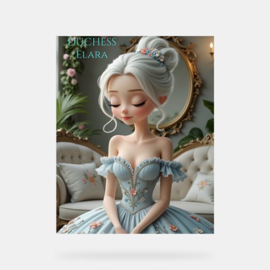 Duchess Elara: Graceful Elegance Acrylschild (Vorderseite)
