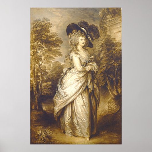 Duchess of Devonshire Gainsborough Dupont Kunst un Poster (Vorne)