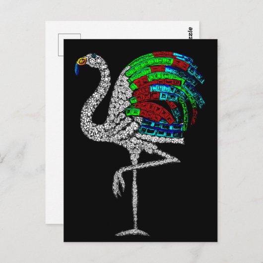Duchess von Windsor Flamingo Brooch Postkarte (Vorne/Hinten)