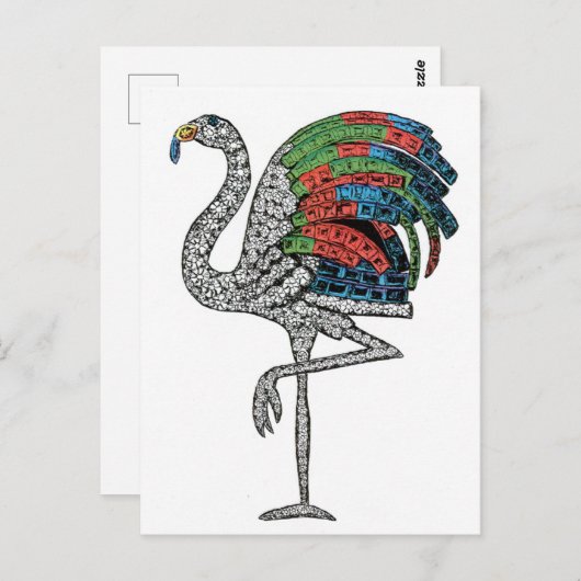 Duchess von Windsor Flamingo Brooch Postkarte (Vorne/Hinten)