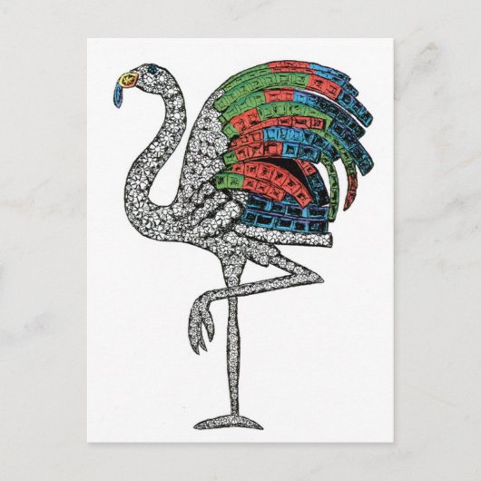 Duchess von Windsor Flamingo Brooch Postkarte (Vorderseite)