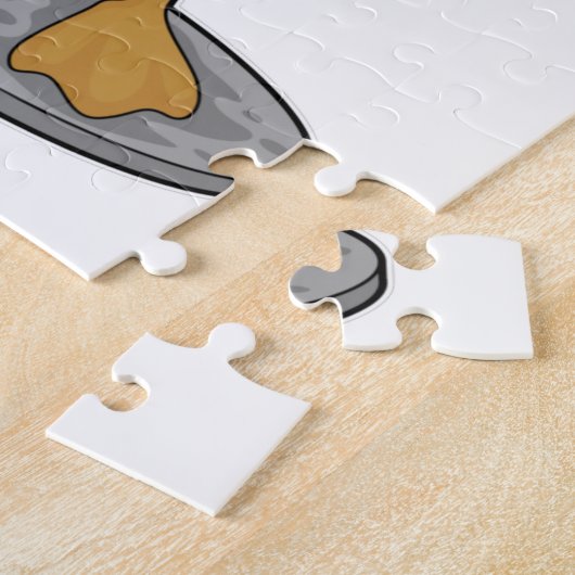 Duck als Bodybuilder mit Dumbells Puzzle (Seite)