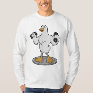Duck als Bodybuilder mit Dumbells T-Shirt