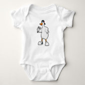 Duck als Handwerker mit Tool & Cap Baby Strampler (Vorderseite)