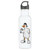Duck als Handwerker mit Tool & Cap Edelstahlflasche (Vorderseite)