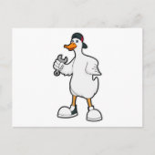 Duck als Handwerker mit Tool & Cap Postkarte (Vorderseite)