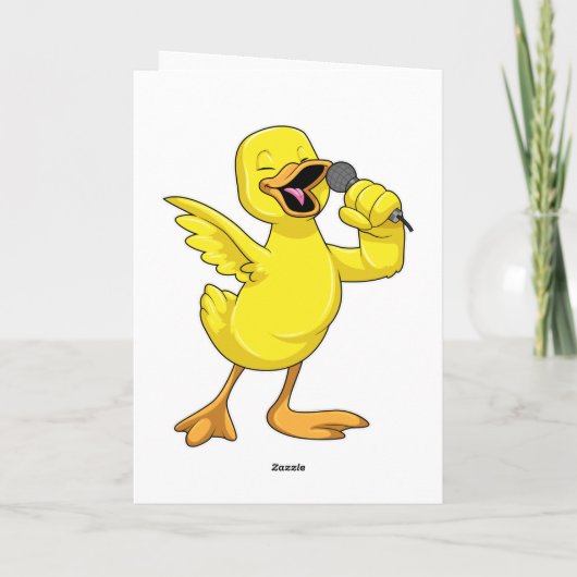 Duck als Sänger mit Mikrofon Karte (Rückseite)