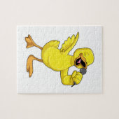 Duck als Sänger mit Mikrofon Puzzle (Horizontal)