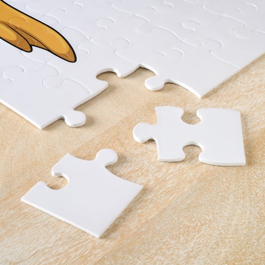 Duck als Sänger mit Mikrofon Puzzle (Seite)
