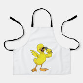 Duck als Sänger mit Mikrofon Schürze (Vorderseite)