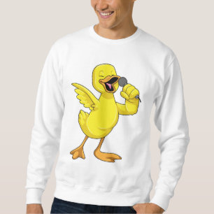 Duck als Sänger mit Mikrofon Sweatshirt