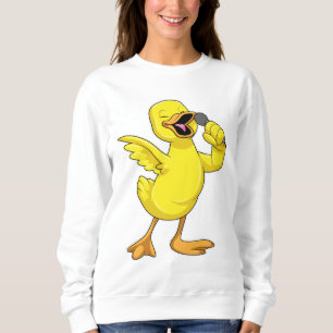 Duck als Sänger mit Mikrofon Sweatshirt