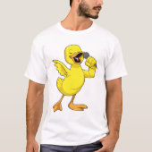 Duck als Sänger mit Mikrofon T-Shirt (Vorderseite)