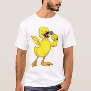 Duck als Sänger mit Mikrofon T-Shirt