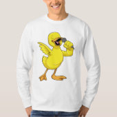 Duck als Sänger mit Mikrofon T-Shirt (Vorderseite)