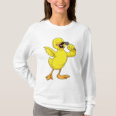 Duck als Sänger mit Mikrofon T-Shirt (Vorderseite)