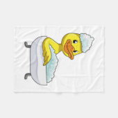 Duck am Baden mit Badewanne & Schaumbad Fleecedecke (Vorderseite (Horizontal))