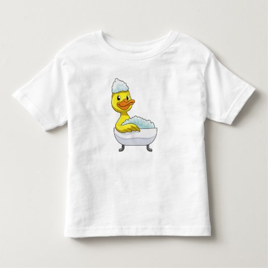 Duck am Baden mit Badewanne & Schaumbad Kleinkind T-shirt (Vorderseite)