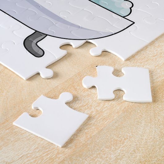 Duck am Baden mit Badewanne & Schaumbad Puzzle (Seite)