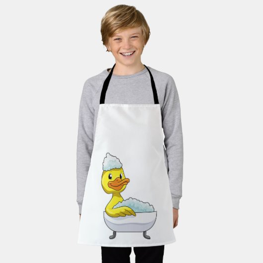 Duck am Baden mit Badewanne & Schaumbad Schürze (Getragen)