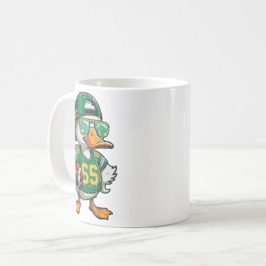 Duck American Football Sungles Cool Srts Men Boys Kaffeetasse (Vorderseite Links)