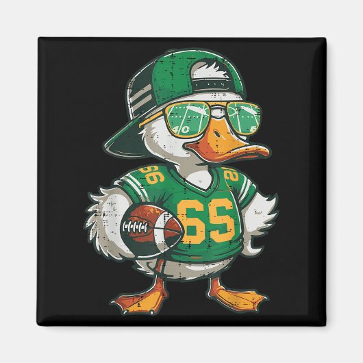 Duck American Football Sungles Cool Srts Men Boys Magnet (Vorne)