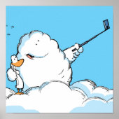 Duck and Cloud Selfie Cartoon Poster (Vorne)