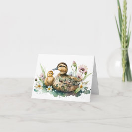 Duck and Duckling water color Grußkarte der Mutter Karte