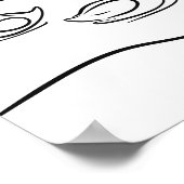 "Duck and Ducklings Line Art Poster | Irish River (Ecke)