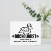 Duck anpassen postkarte (Stehend Vorderseite)