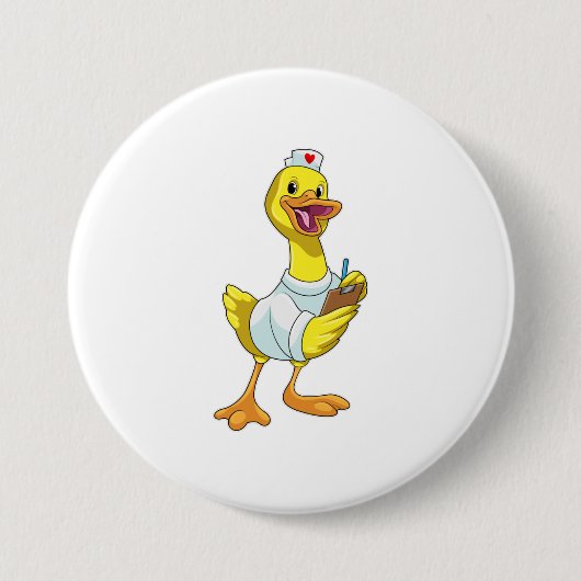 Duck as Nurse with Heart Button (Vorderseite)