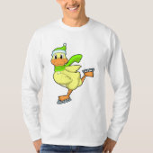Duck at Ice skating with Ice skates T-Shirt (Vorderseite)