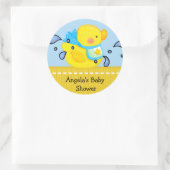 Duck Baby Showaufkleber Runder Aufkleber (Tasche)