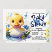 Duck Baby Shower Adventure Einladung (Vorne/Hinten)