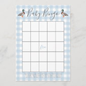 Duck Baby Shower Bingo Cards Hinweiskarte (Vorderseite)