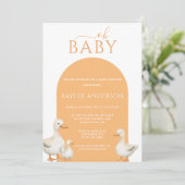 Duck Baby Shower Einladung (Stehend Vorderseite)