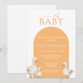 Duck Baby Shower Einladung (Vorne/Hinten)