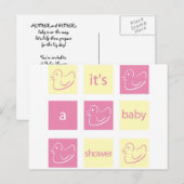 Duck Baby Shower Einladung (Vorne/Hinten)