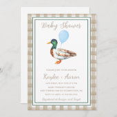 Duck Baby Shower Einladung (Vorne/Hinten)
