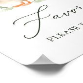 Duck Baby Shower Favors Sign Poster (Ecke)