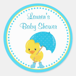 Duck Baby Shower Gevor Tag Stickers