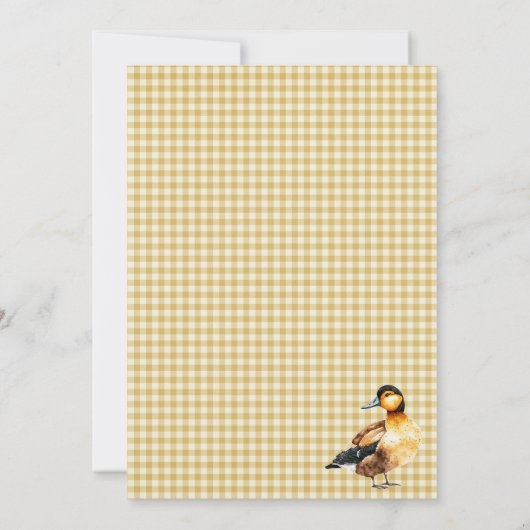 Duck-Babydusche Wasserfarbe Einladung (Rückseite)