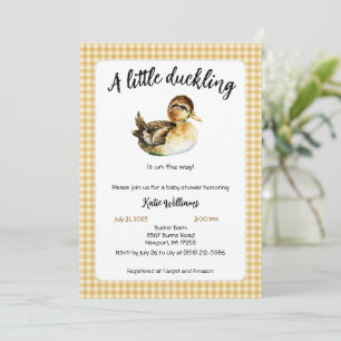 Duck-Babydusche Wasserfarbe Einladung