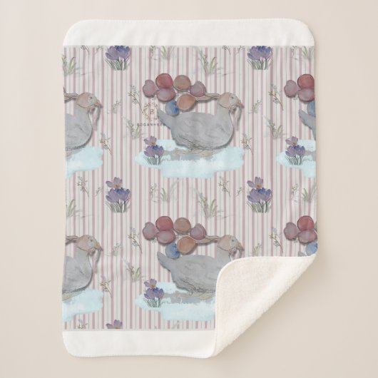 Duck Balloons Nursery Theme Baby Cloth Sherpadecke (Vorderseite)