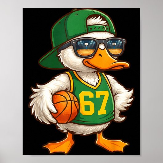 Duck Basketball 67 Gen Alpha Slang Srts Men Boys K Poster (Vorne)